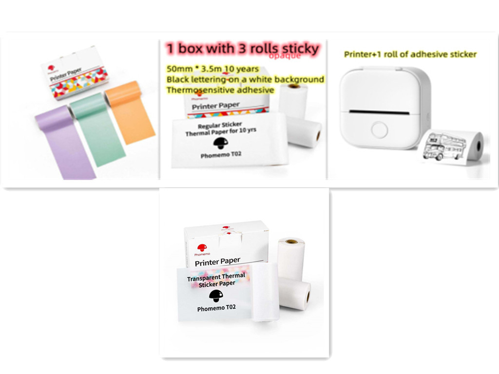 Portable Mini Thermal Label Printer Home Photo Printer Student Wrong Question Printer Bluetooth-compatible Mini Label Printer Price Tag - image 13