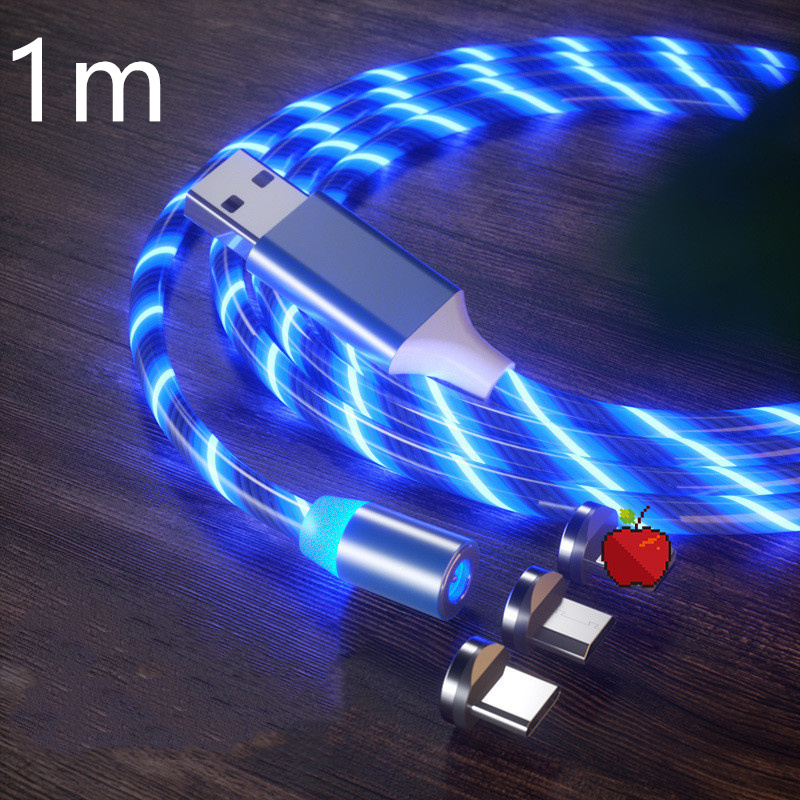 Magnetic Charging Cable Streamer Fast Charging Cable Lighting Micro USB Cable LED Magnet Charger Type-C Cable - image 32