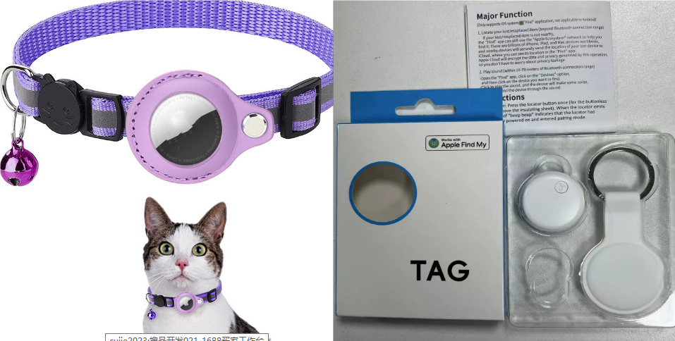 Reflective Collar Waterproof Holder Case For Airtag Air Tag Airtags Protective Cover Cat Dog Kitten Puppy Nylon Collar - image 14