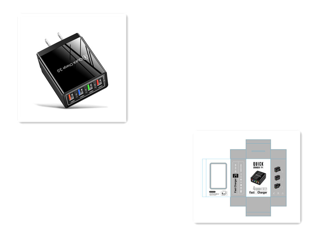 USB Charger Quick Charge 3.0 4 Phone Adapter For Tablet Portable Wall Mobile Charger Fast Charger - image 30