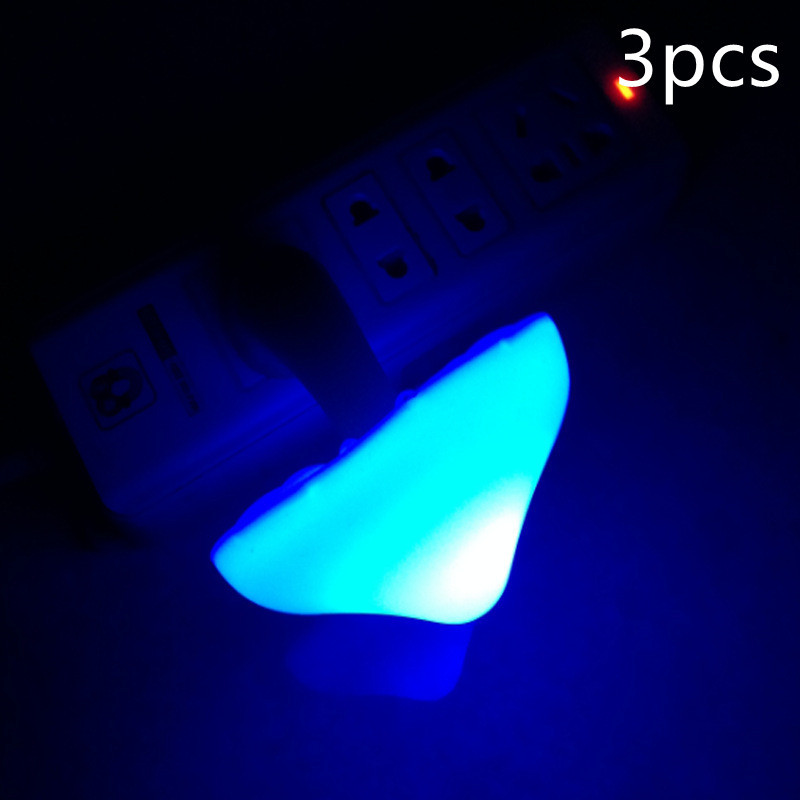 LED Night Light Mushroom Wall Socket Lamp EU US Plug Warm White Light-control Sensor Bedroom Light Home Decoration - image 15