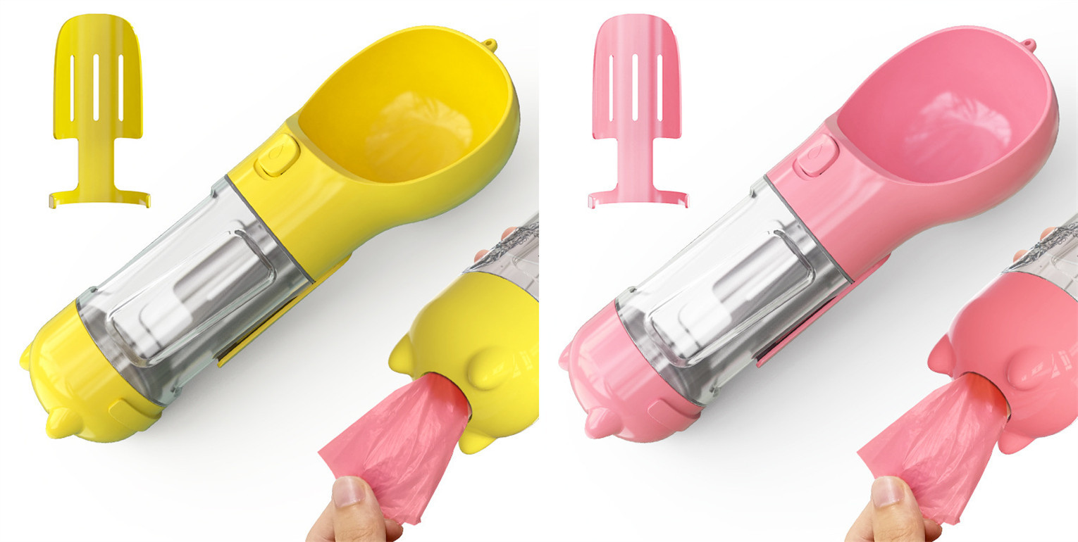 Pet Water Bottle Feeder Bowl Garbage Bag Storage Portable Pet Outdoor Travel 3 In 1 Dog Water Bottle - image 48