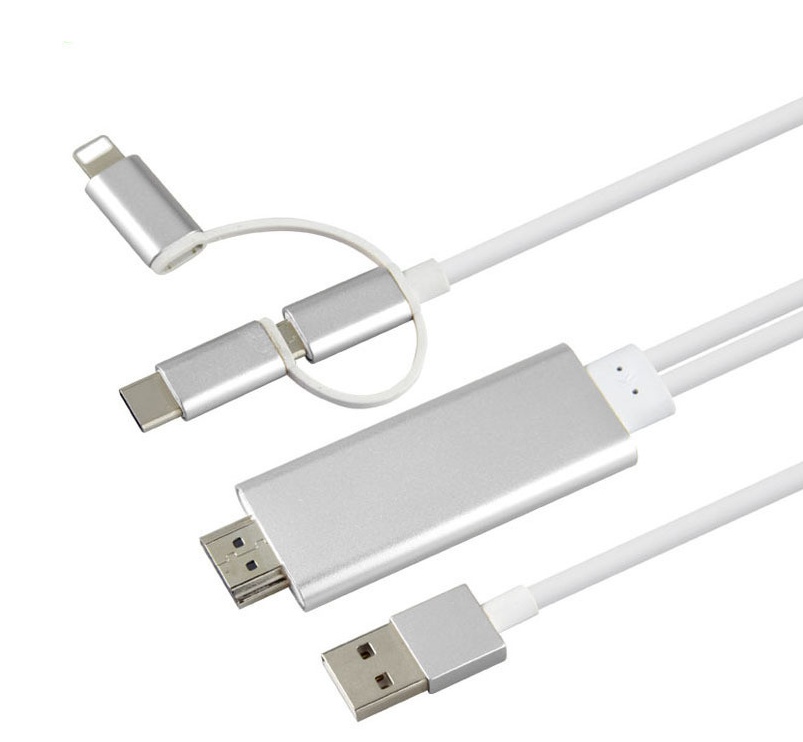 Type-C To HDMI Three In One Mobile Phone Projection Cable - image 14