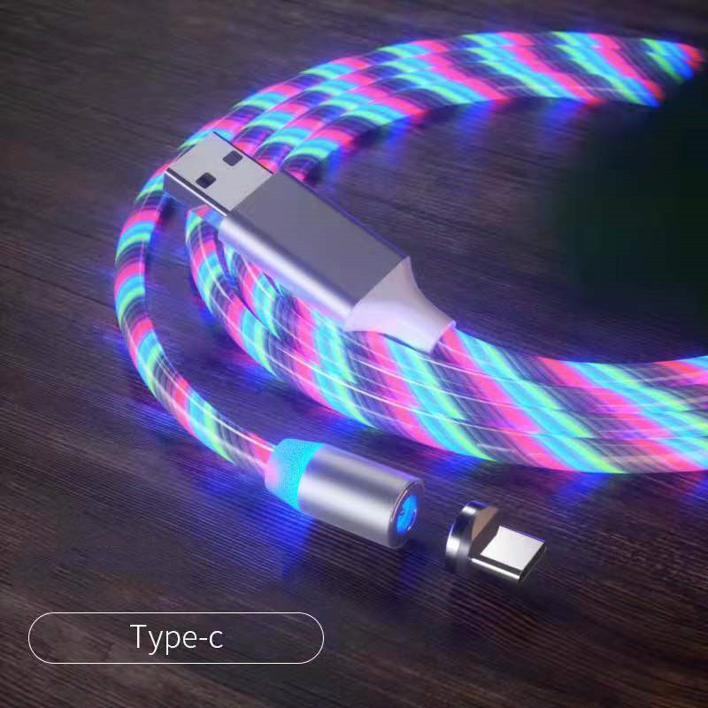 Magnetic Charging Cable Streamer Fast Charging Cable Lighting Micro USB Cable LED Magnet Charger Type-C Cable - image 8
