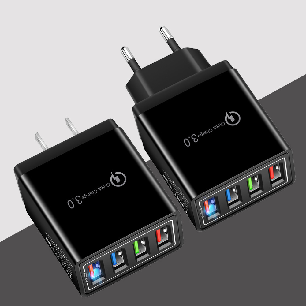 USB Charger Quick Charge 3.0 4 Phone Adapter For Tablet Portable Wall Mobile Charger Fast Charger - image 43
