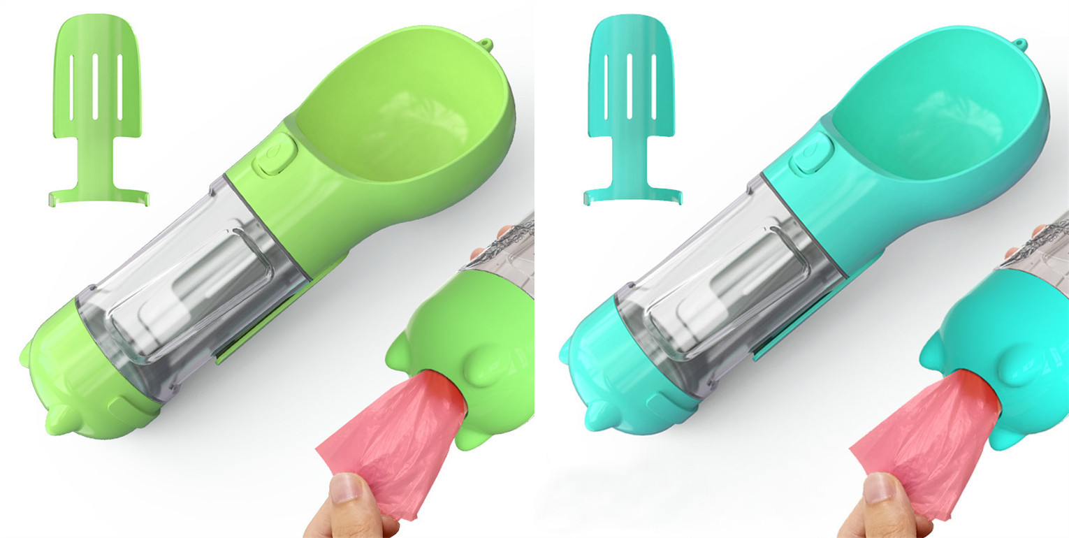 Pet Water Bottle Feeder Bowl Garbage Bag Storage Portable Pet Outdoor Travel 3 In 1 Dog Water Bottle - image 55