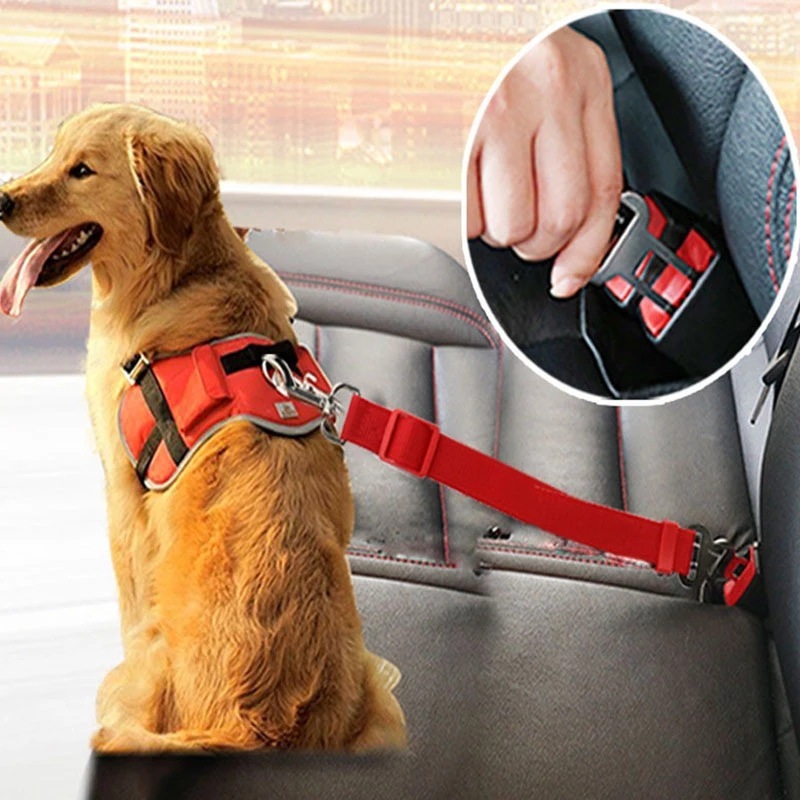 Adjustable Pet Cat Dog Car Seat Belt Pet Seat Vehicle Dog Harness Lead Clip Safety Lever Traction Dog Collars Dogs Accessoires Pets Products - image 2