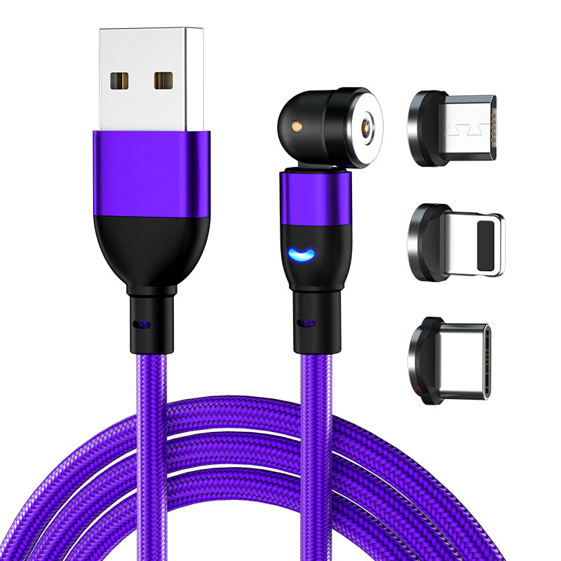 Data Cable 540 Degree Blind Suction Round Magnetic Charging Cable Three-in-one Bent Magnetic Cable - image 46