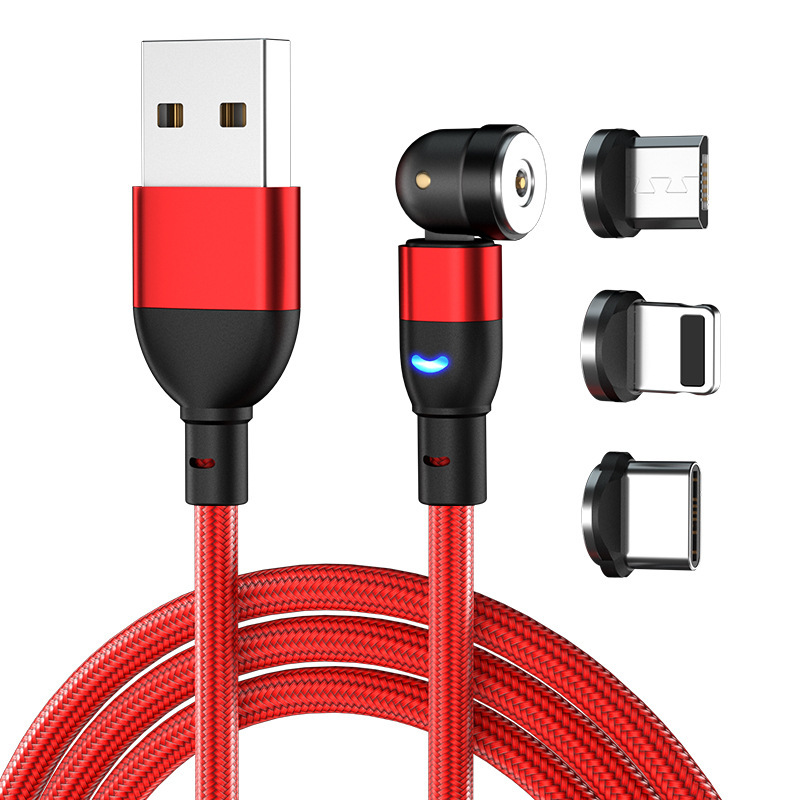 Data Cable 540 Degree Blind Suction Round Magnetic Charging Cable Three-in-one Bent Magnetic Cable - image 30