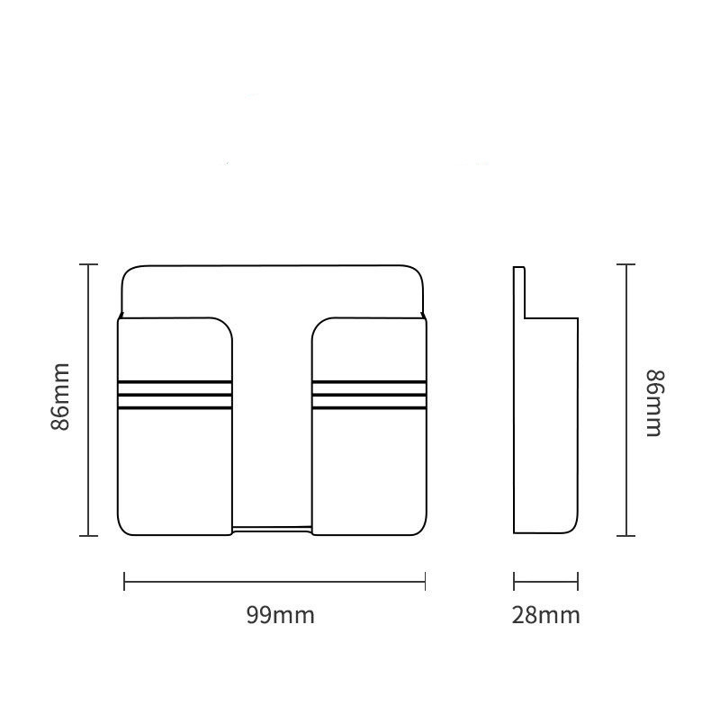 Mobile Phone Charging Storage Rack Punch-free Sticky Storage Box - image 2