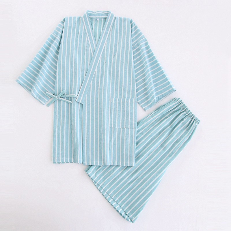 Washed Cotton Thin Striped Pajamas - image 20