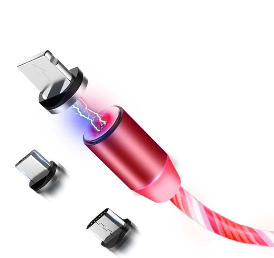 Compatible with Apple, Flowing Ligh Magnetic Streamer Data Line Cable for Iphone Android Typec - image 42