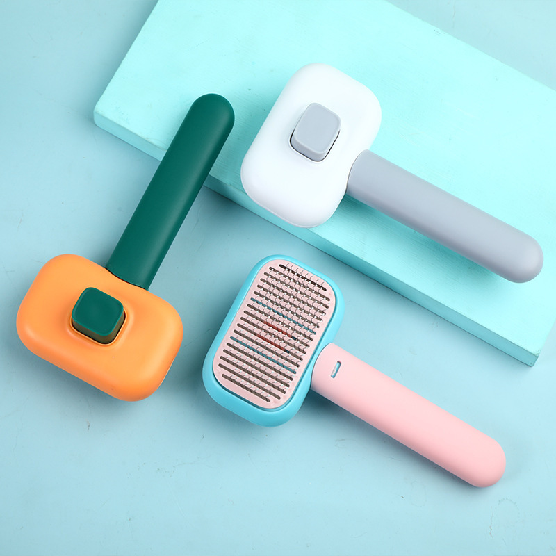 New Pet Cat Dog Hair Brush Hair Massage Comb Open-Knot Brush Grooming Cleaning Tool Stainless Steel Comb - image 2