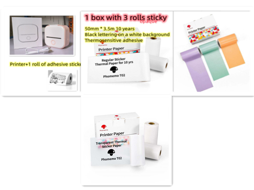 Portable Mini Thermal Label Printer Home Photo Printer Student Wrong Question Printer Bluetooth-compatible Mini Label Printer Price Tag - image 14
