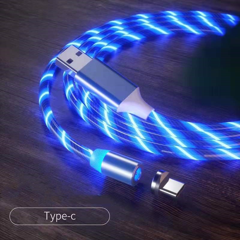 Magnetic Charging Cable Streamer Fast Charging Cable Lighting Micro USB Cable LED Magnet Charger Type-C Cable - image 3