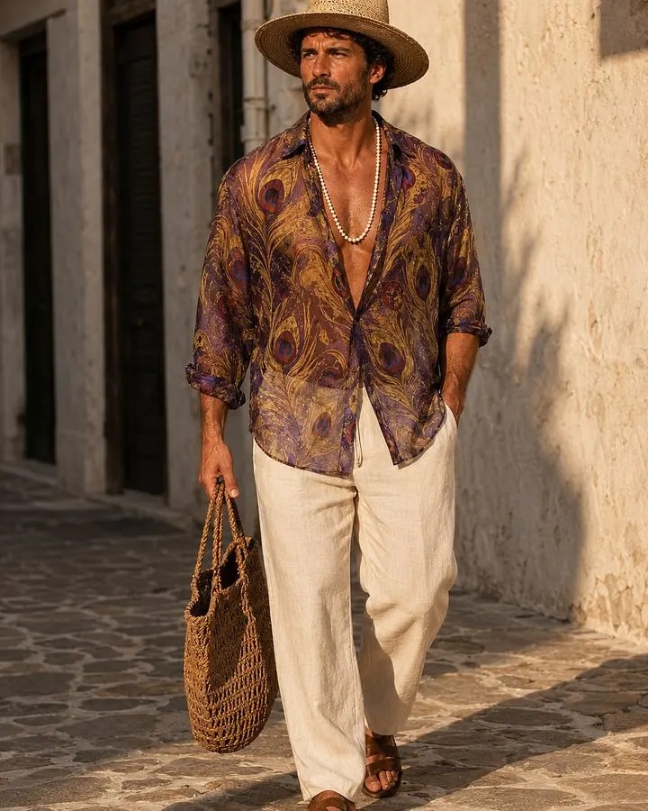 Royal Peacock Resort Shirt - image 3