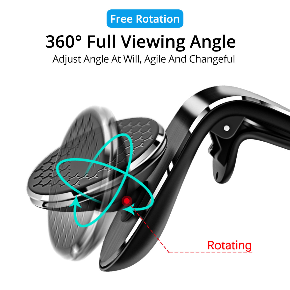 Magnetic Car Phone Holder Air Vent Magnet Mount Smartphone Phone Holder Car Rotation Bracket - image 5
