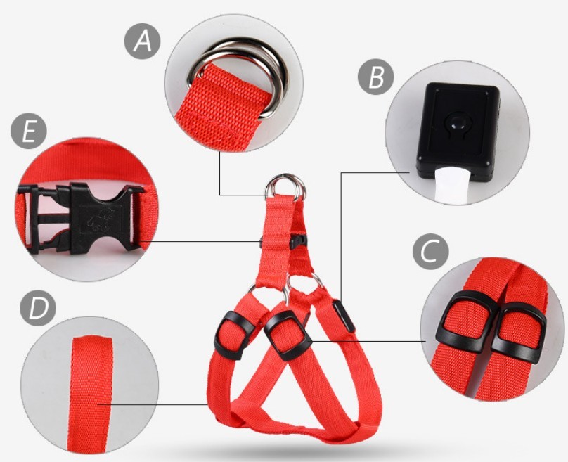Pet Products LED Luminous Dog Chest Strap Large Dog Luminous Dog Leash - image 4