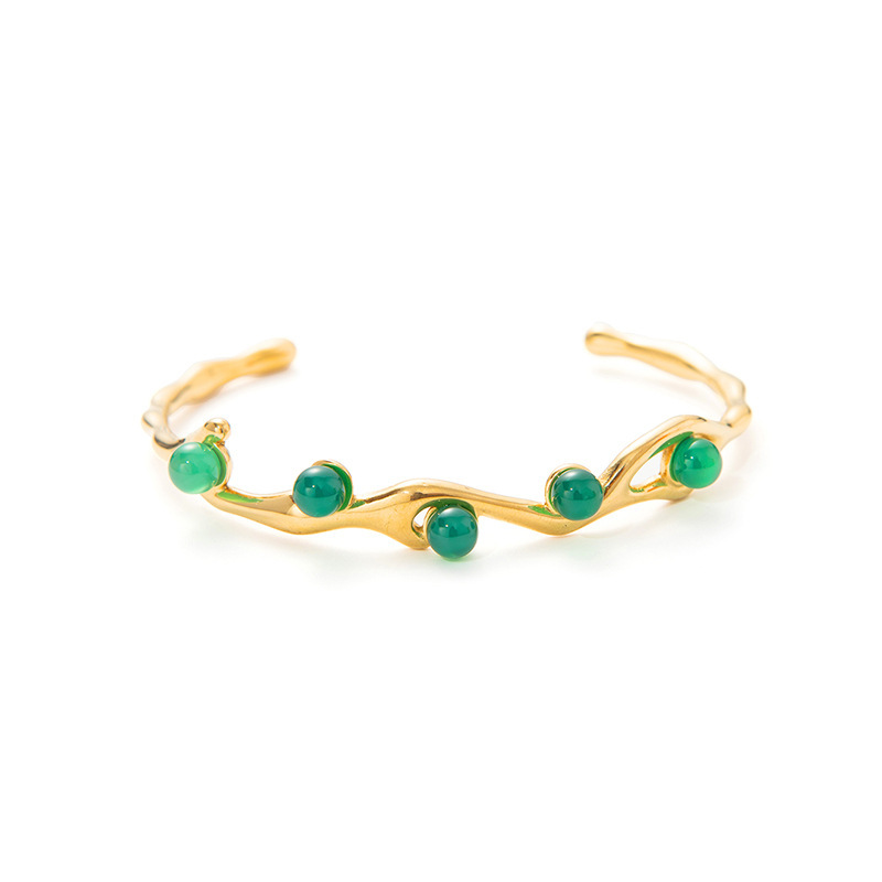 Pearlaccented Openended Titanium Steel Bracelet That Wont Fade - image 10