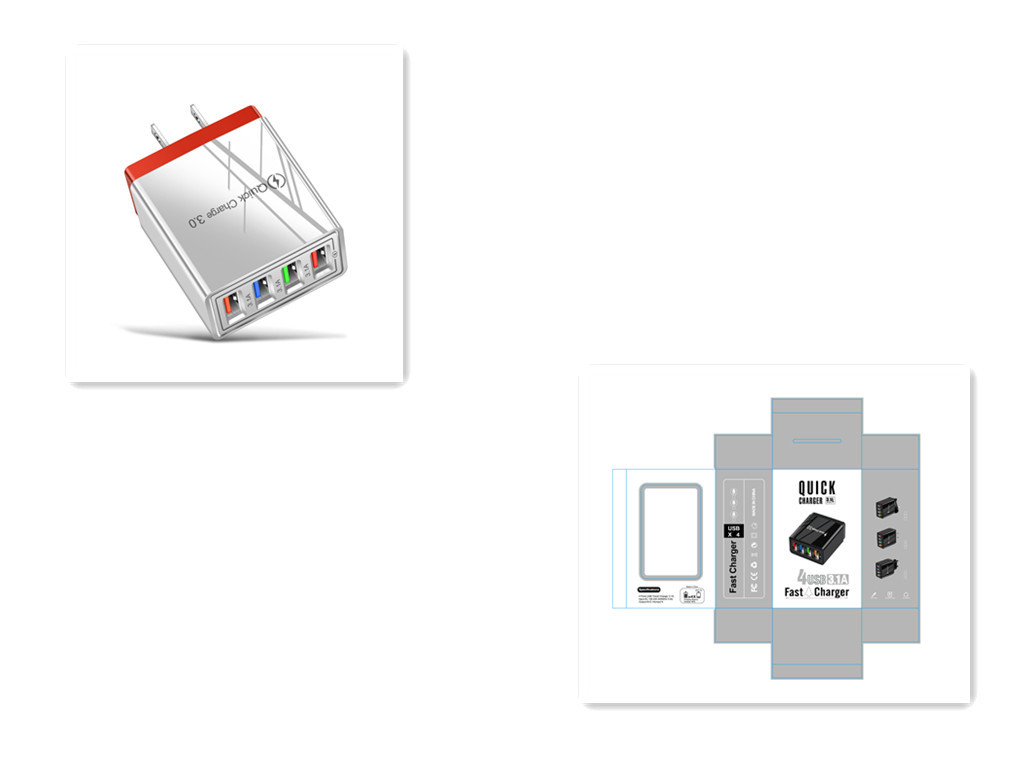 USB Charger Quick Charge 3.0 4 Phone Adapter For Tablet Portable Wall Mobile Charger Fast Charger - image 26