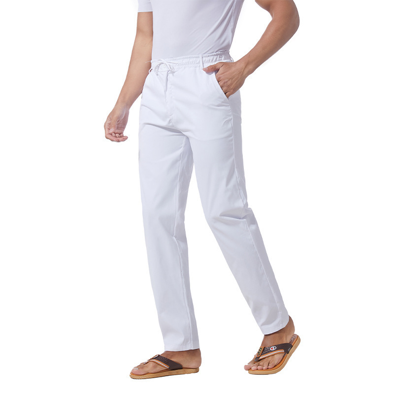 New Mens Solidcolor Linen Cotton Looseit Casual Pants - image 41