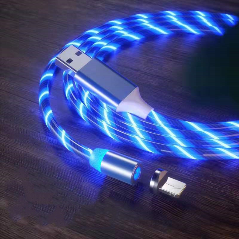 Magnetic Charging Cable Streamer Fast Charging Cable Lighting Micro USB Cable LED Magnet Charger Type-C Cable - image 4