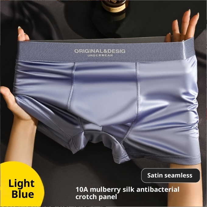 Men's Satin Light Luxury Ice Silk Underwear Summer Breathable Boxers Shorts New Boxers - image 31