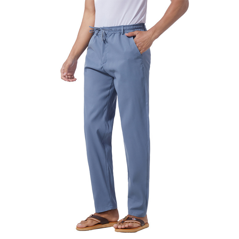 New Mens Solidcolor Linen Cotton Looseit Casual Pants - image 15