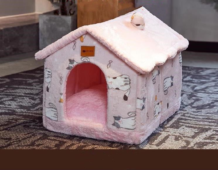 Foldable Dog House Pet Cat Bed Winter Dog Villa Sleep Kennel Removable Nest Warm Enclosed Cave Sofa Pets Supplies - image 7