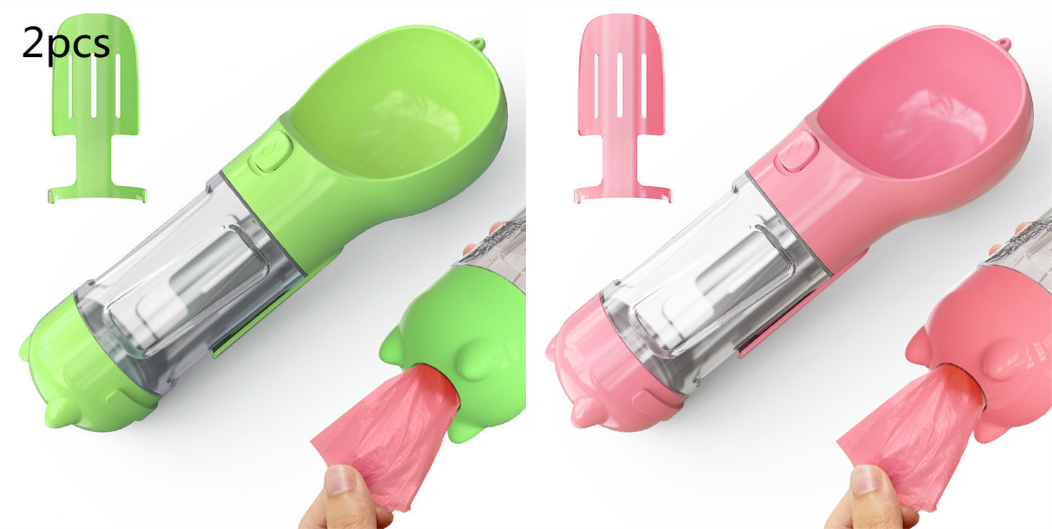 Pet Water Bottle Feeder Bowl Garbage Bag Storage Portable Pet Outdoor Travel 3 In 1 Dog Water Bottle - image 44