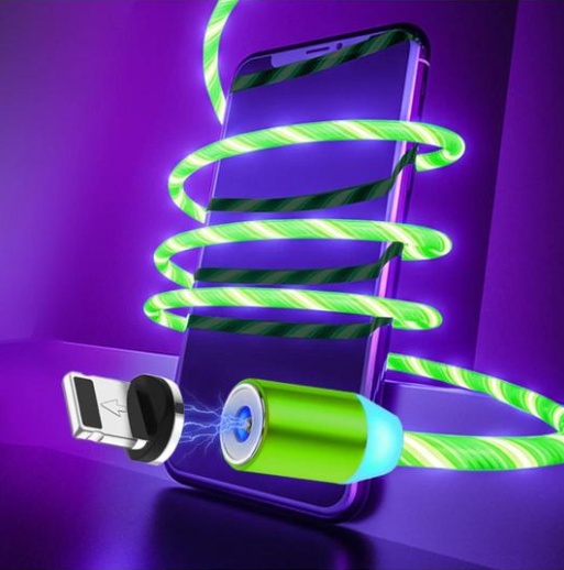 Compatible with Apple, Flowing Ligh Magnetic Streamer Data Line Cable for Iphone Android Typec - image 12