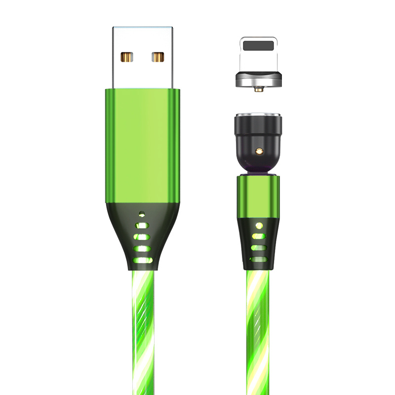 540 Rotate Luminous Magnetic Cable 3A Fast Charging Mobile Phone Charge Cable For LED Micro USB Type C For I Phone Cable - image 22