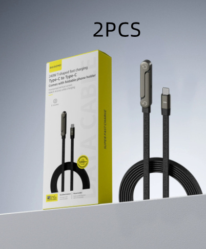 Fast Charging Foldable Bracket Data Cable 2-in-1 Data Wire Foldable Phone Tablet Stand Type-C To Type-C USB-A To Type-C - image 11