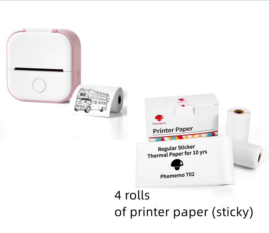 Portable Mini Thermal Label Printer Home Photo Printer Student Wrong Question Printer Bluetooth-compatible Mini Label Printer Price Tag - image 76