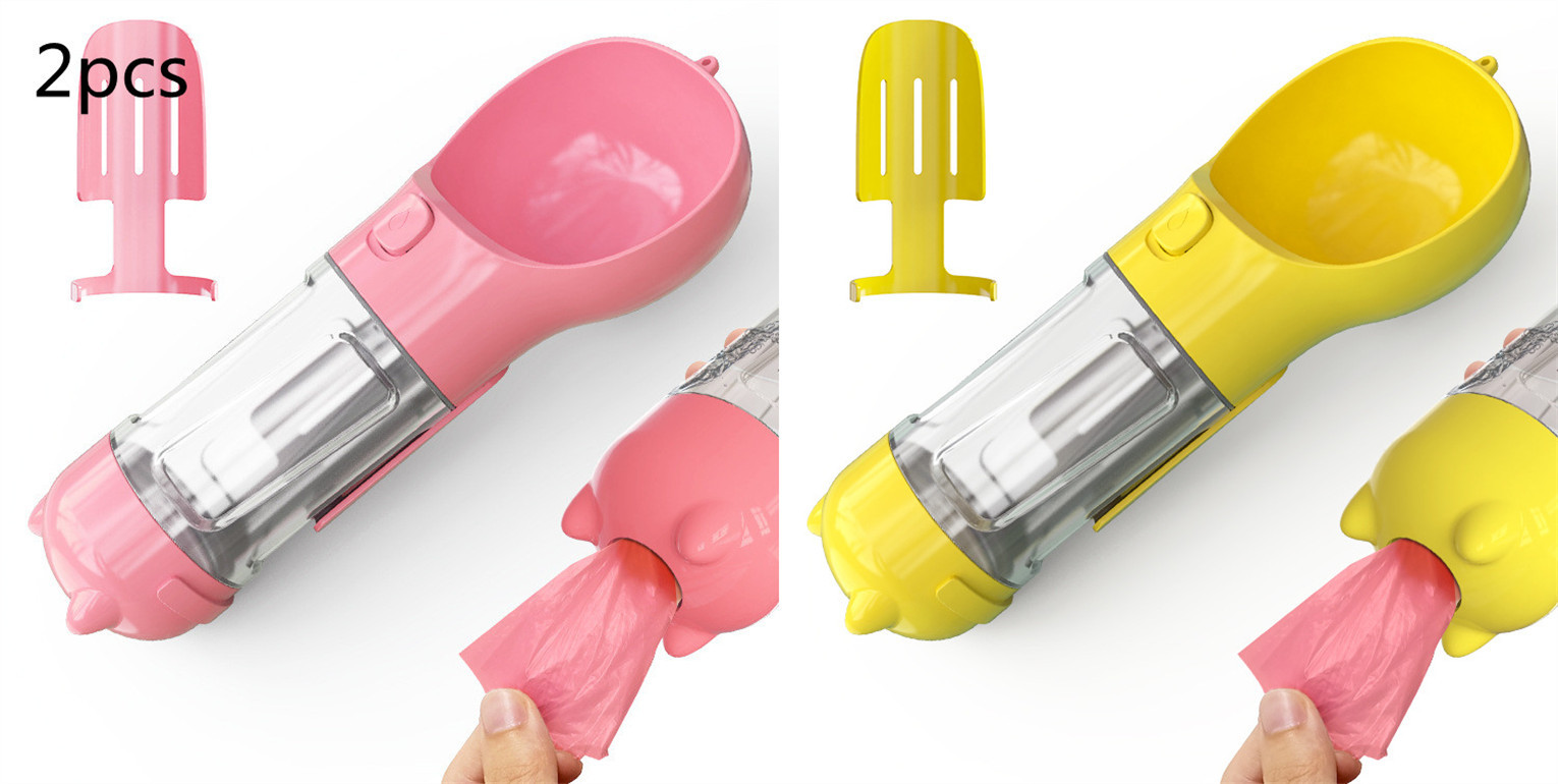 Pet Water Bottle Feeder Bowl Garbage Bag Storage Portable Pet Outdoor Travel 3 In 1 Dog Water Bottle - image 29
