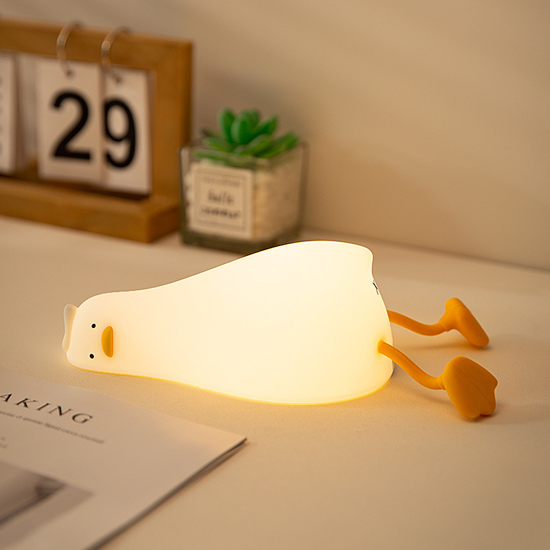Cute LED Night Light Touch Sensor Cartoon Kid's Nightlights Big Face Rabbit Silicone Night Light Christmas Gift Bedside Lamp Home Decor - image 13