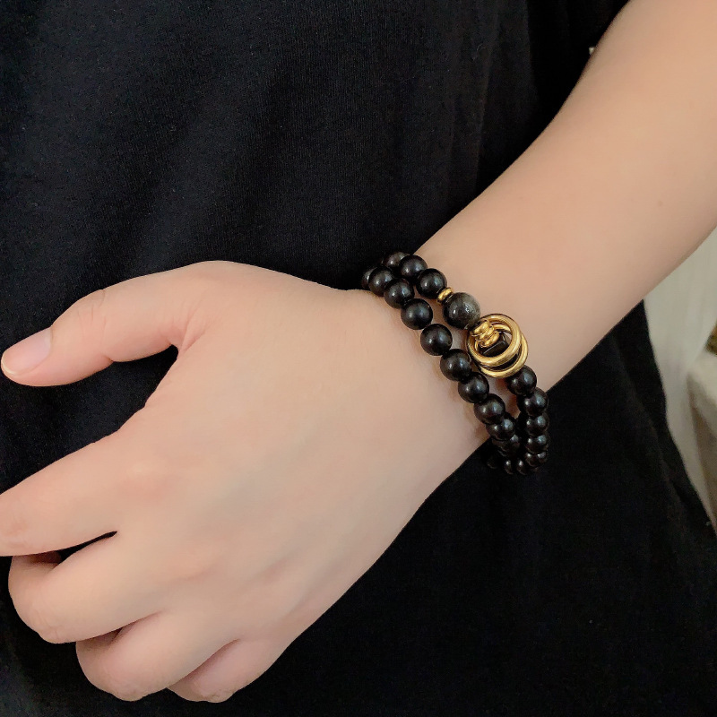 Ebony Double-layer Bracelet, Niche Ethnic Style For Men And Women - image 2