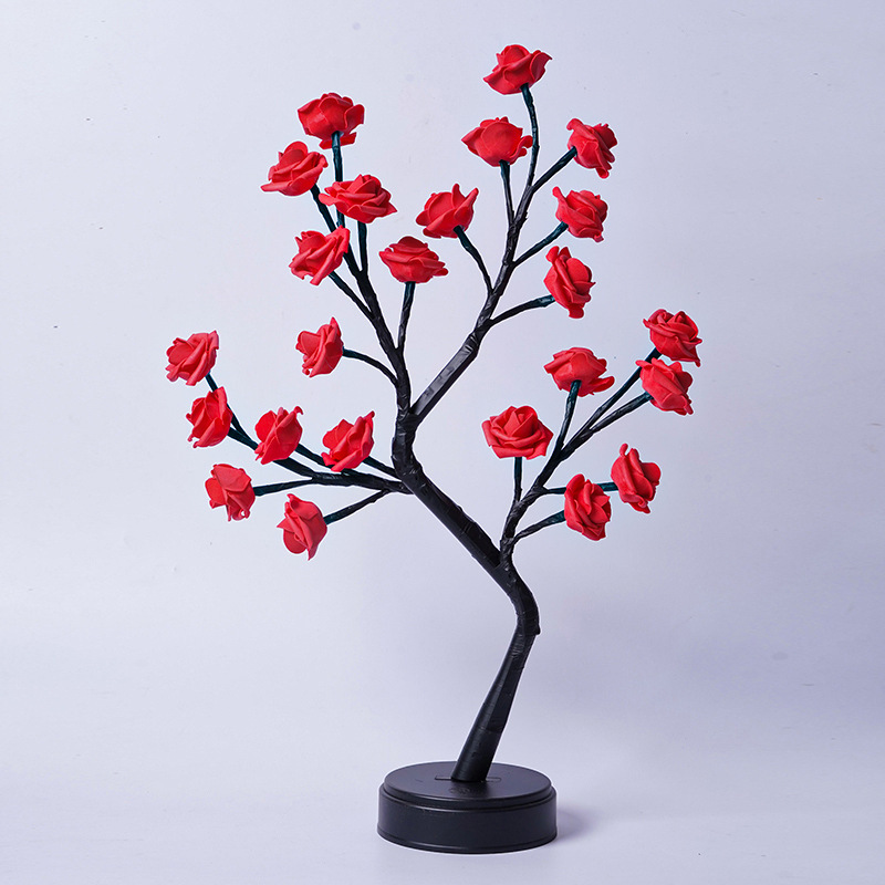 Table Lamp Flower Tree Rose Lamps Fairy Desk Night Lights USB Operated Gifts For Wedding Valentine Christmas Decoration - image 13