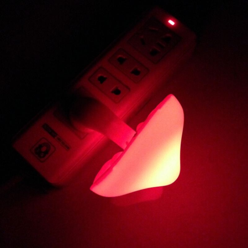 LED Night Light Mushroom Wall Socket Lamp EU US Plug Warm White Light-control Sensor Bedroom Light Home Decoration - image 7