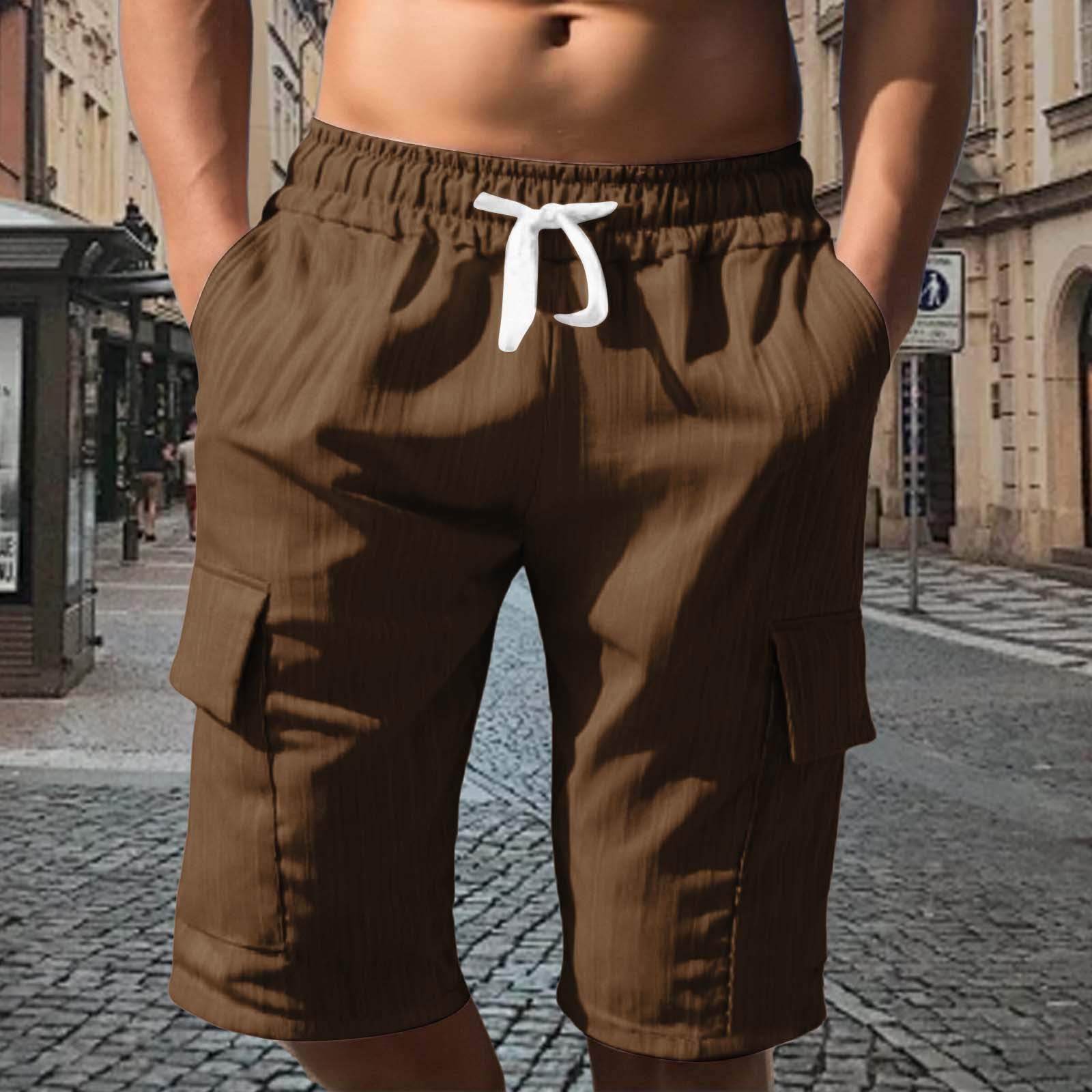 Multi-pocket Utility Five-point Shorts Sporty And Casual - image 43