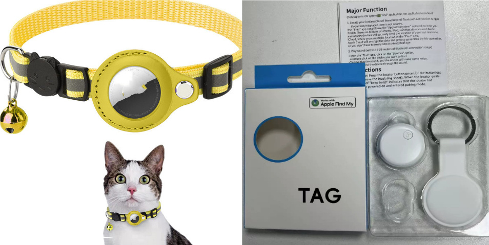 Reflective Collar Waterproof Holder Case For Airtag Air Tag Airtags Protective Cover Cat Dog Kitten Puppy Nylon Collar - image 11