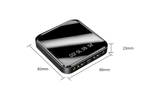 Mini Power Bank 20000 MAh Portable Mirror Digital Display Power Bank - image 12