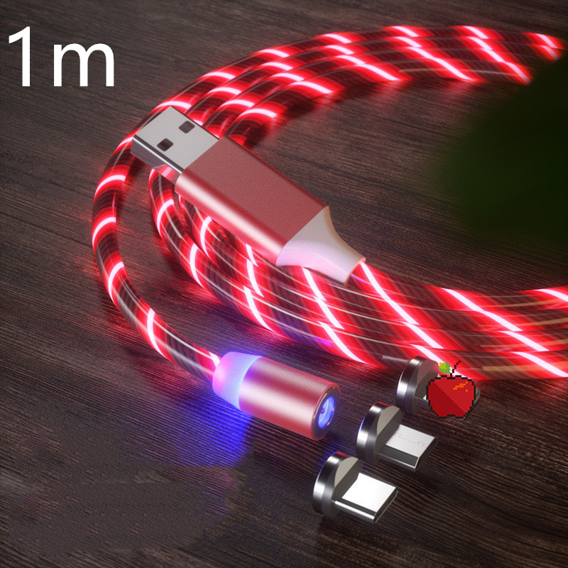 Magnetic Charging Cable Streamer Fast Charging Cable Lighting Micro USB Cable LED Magnet Charger Type-C Cable - image 29