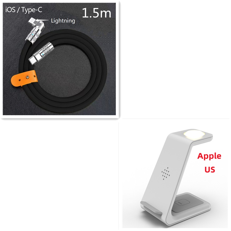 3 In 1 Fast Charging Station Wireless Charger Stand Wireless Quick Charge Dock For Phone Holder - image 53