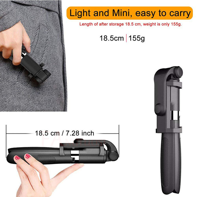 Compatible with Apple, Tripod Selfie Stick Mobile Universal Live Triangle Bracket One Bluetooth Selfie Artifact - image 4