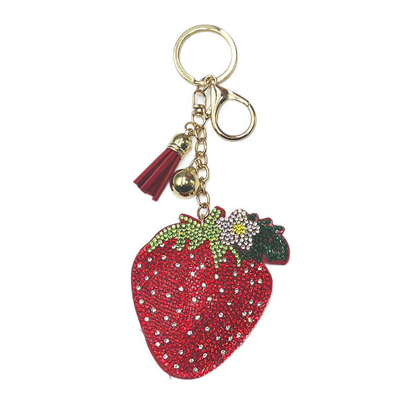 New Diamond-encrusted Strawberry Keychain - image 5