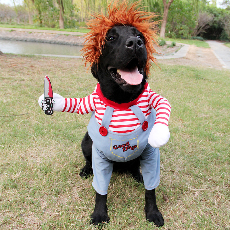 Halloween Pet Costume Pet Dog Funny Clothes Adjustable Dog Cosplay Costume Scary Costume Party Gatherings - image 4