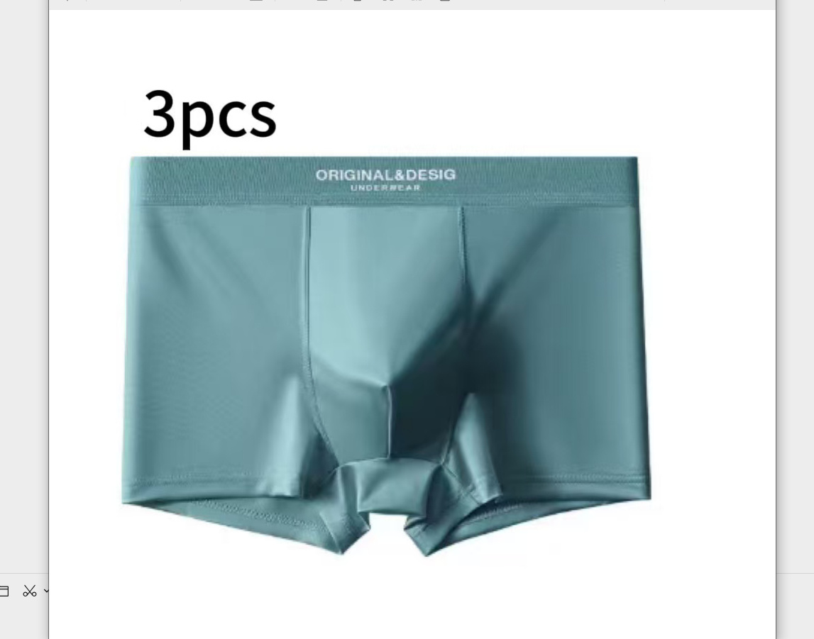 Men's Satin Light Luxury Ice Silk Underwear Summer Breathable Boxers Shorts New Boxers - image 21