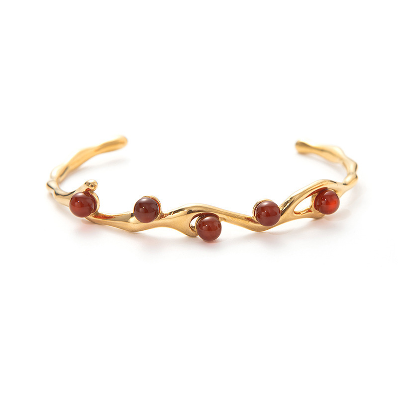 Pearlaccented Openended Titanium Steel Bracelet That Wont Fade - image 6