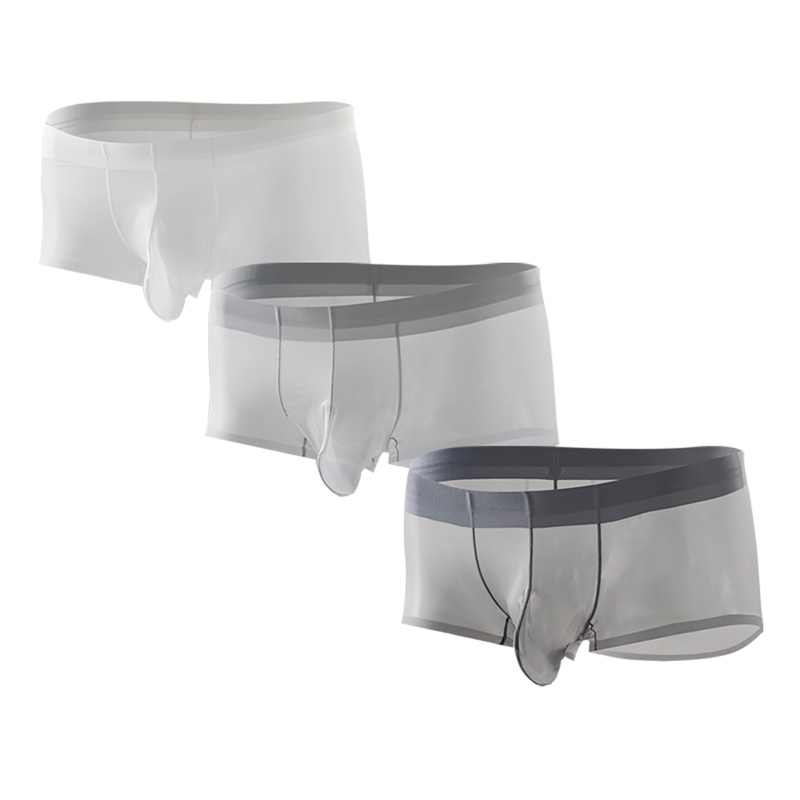 3PCS Men's Ultra Thin Cooling Briefs Lightweight Microfiber Underwear Breathable Design Transparent Underwear Briefs - image 9